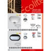 Ecolite WHST69-BI Λευκό LED φωτιστικό εξωτερικού χώρου με αισθητήρα 10W λευκό ημέρας IP44