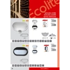 Ecolite WHST69-BI White LED outdoor wall light with sensor 10W day white IP44