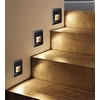 Ecolite Z01WF-CR Eclairage d'escalier extérieur LED noir 3W blanc jour