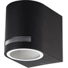 Ecolite Z37AW-CR Black Outdoor Small Rounded Wall Light 10W Day White