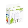 ECOLUX LED bulb 3-pack, candle, 6W, E14, 3000K, 450lm, 3ks