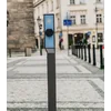 Electric car charging station e:car MINI NZÚ charging post 2x 22kW Burberry stripes