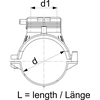 Electrofusion saddle clamp d160x63 PE100, SDR11, PN10 gaz/PN16 water