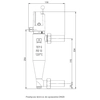 Electromechanical low water level sensor WMS-WP6, with lock