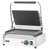 Elektrische Contactgrill Panini Gladde Bodem Geribbelde Bovenkant 34x23 Hendi 263662