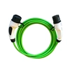 Elektromobiļu uzlādes kabelis, tips 2, 32A, 7.4kW, zaļa, Polyfazer Z sērija