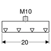 Element connecting Pluvia mounting profiles