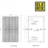 ELERIX Aurinkopaneeli Mono Half Cut 410Wp 120 solut, Lava 30 kpl (ESM-410) Valkoinen