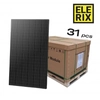ELERIX Panneau solaire Mono Half Cut 500Wp 132 cellules, (ESM-500S), Palette 31 pcs, Noir