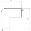 Encaixe de canto externo WDK HA40110RW