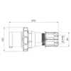 Enchufe clavija 5 poli 3P+N+E 125A montaje en cable 6h 380V IP67 trifásico CEE móvil