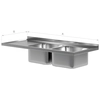 Encimera De Acero Inoxidable Para Catering Con Fregaderos 2 110x60 Polgast Bl-202116