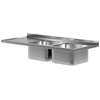 Encimera De Acero Inoxidable Para Catering Con Fregaderos 2 110x60 Polgast Bl-202116