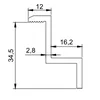 End clamp 35mm Length: 50mm anodized black