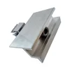 End clamp with click system (silver, untreated), 28mm