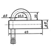 Energy padlock BKE-17P crescent