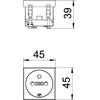 Enkel stopcontact 0°, NF, zuiver wit typ STD-F0 RW1