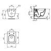 Ensemble de cuvette de WC Ideal Standard I.LIFE S avec abattant à fermeture amortie