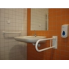 Ergoplus lifting handrail 60 cm for toilets / washbasins, powder coated, white