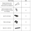 Estructura de lastre de aluminio en posición horizontal 15st en módulo 1