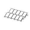 Estructura de lastre, módulos verticales con carril fotovoltaico adicional