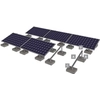 Estrutura de lastro, módulos fotovoltaicos dispostos horizontalmente