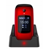 EVOLVEO EasyPhone FD, mobile phone for seniors with charging stand (red color)