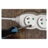 Extension cable 3 socket 1,5m, white