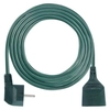Extension cable 5 m / 1 socket / green / PVC / 1 mm2