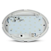 VT-8010 12W LED lamp oval / IP54 / Color: 3000K / Housing: White