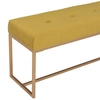 Bench, 120cm, mustard color, velvet