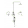 FIELDS SHOWER SET WITH A CONCEALED BATTERY GOLD