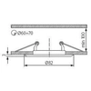 Faretto rotondo da soffitto, fisso CT-2114-C/M ARGO MR16, colore: cromo opaco, alloggiamento: lamiera d&#39;acciaio