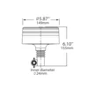 Farol de advertência LED TruckLED, laranja, homologação 12/24, ECE R65 e ECE R10