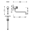 Faucet 1-drożna pre kanceláriu alebo práčovňu Tres Cocina chróm 123505