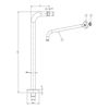 Fdesign Inula wall shower arm black FD8-402-22