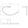 Fdesign Kelly vonios rankšluosčių kabykla, chromas FD6-KEL-05-11