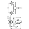 FDesign Miscelatore vasca FLUSSO, con deviatore doccia