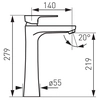 Fdesign Pinea rubinetto lavabo da appoggio cromo FD1-PNA-2L-11