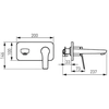 Fdesign Seppia rubinetto lavabo incasso cromo FD1-SPA-3PA-11