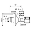 Schell Comfort 1/2x3/8 angle valve with filter