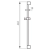 Ferro glidende brusestang 650 mm krom RAIL1.0