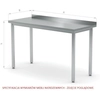 Stainless steel table with a shelf + sink 110x60x85 | Polgast