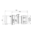 Fiche fiche 4 poly 3P+E 32A montage sur câble 6h 380V IP44 triphasé CEE mobile