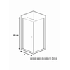 Firkantet profilløs brusekabine Duso 80x80x195 - gennemsigtigt glas