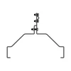 Firsthalter.prof.Z-Schraubenmuster 15 H=10 cm /OG/ TYP AN-151K/OG/-N