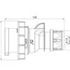 Fisa stecher 4 poli 3P+E 16A montaj pe cablu 6h 380V IP67 trifazic CEE mobil