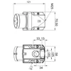 Fisa stecher 4 poli 3P+PE 16A 6h 380V IP44 trifazic CEE  montaj aplicat