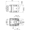 Fisa stecher 5 poli 3P+N+E 16A 6h 380V IP44 trifazic CEE  montaj aplicat