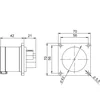 Fisa stecher incastrabil 3 poli 16A 2P+PE drept 230V albastru IP44 6h CEE 70x70mm